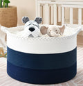 67L Storage Basket for Organizing, 20"×13" Large Laundry Baskets, Cotton Rope Woven Blanket Basket, Toy Storage for Kids, Collapsible Blankets Storage for Living Room, Nursery Room