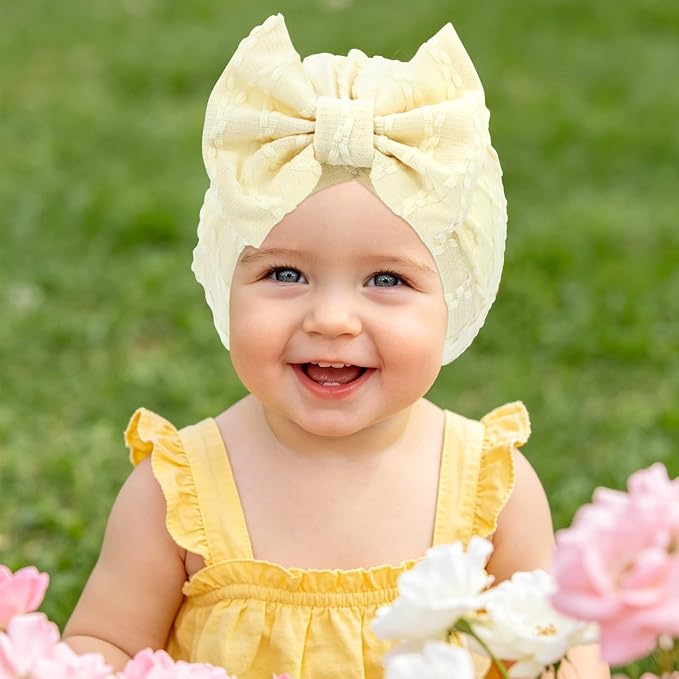 Cinaci 6 Pack Nursery Hospital Caps Bonnets Beanies Headwraps Turban Hats - Image 4