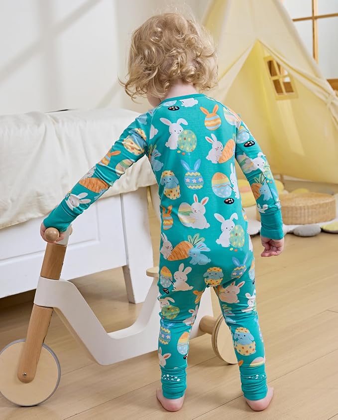 babee Reshinee Bamboo Viscose Baby Footie Pajama, Zipper Sleeper Boys Girls | - Image 6