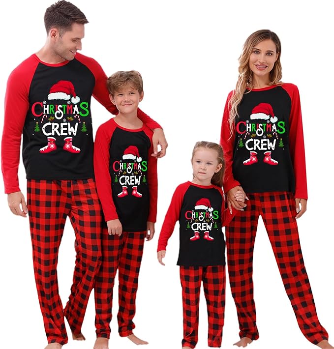 Awoscut Family Christmas Pajamas Matching Pajamas for Family, Xmas PJs Sets Holiday Sleepwear