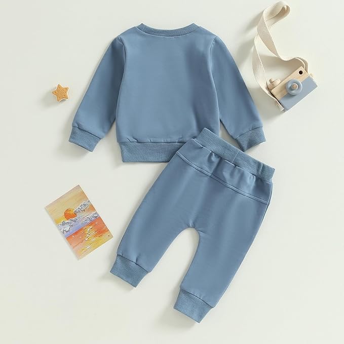 Tiaham Baby Boy Clothes Girl Outfits Fashion Sweatshirt Sweat Pant Kids Toddler Tops Pant Sets
