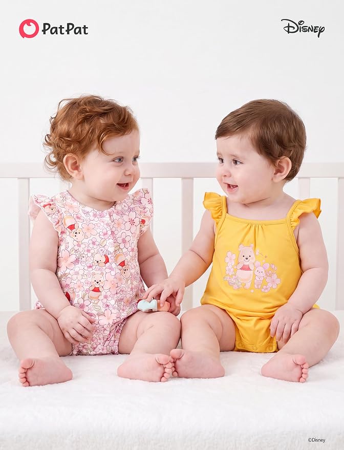 Disney Baby Girls Viscose Made from Bamboo 2 Packs Breathable Bodysuit - Image 7