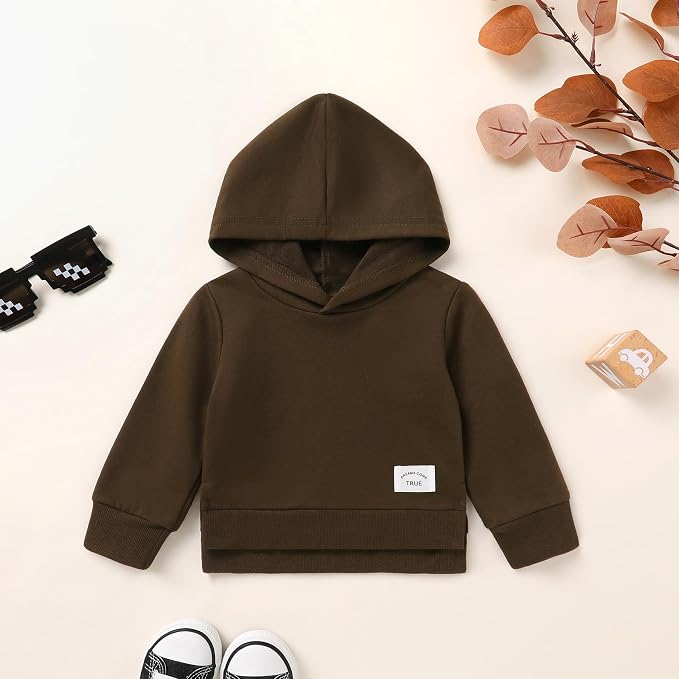 Happy Town Toddler Baby Boy Girl Sweatshirt Hoodie Pullover Fall Outfits Solid - Image 7