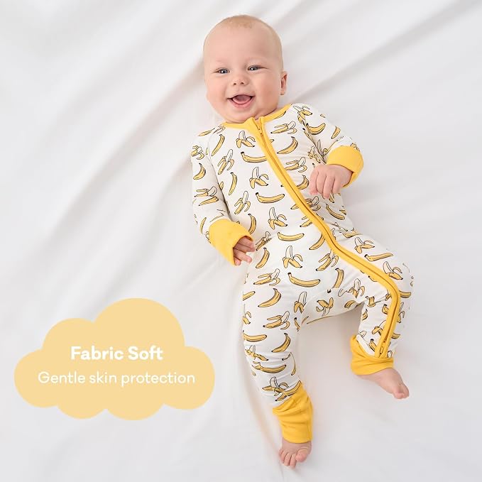 pureborn Baby Sleeper Viscose from Bamboo Zipper Footies Pjs 0-24 Months | - Image 2
