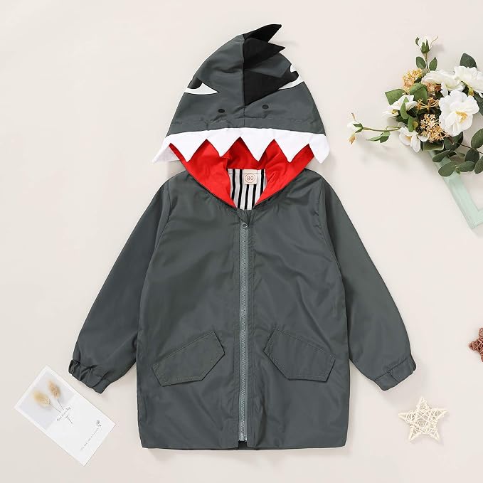 YOUNGER TREE Toddler Baby Boy Girl Duck Raincoat Cute Cartoon Hoodie Zipper - Image 2