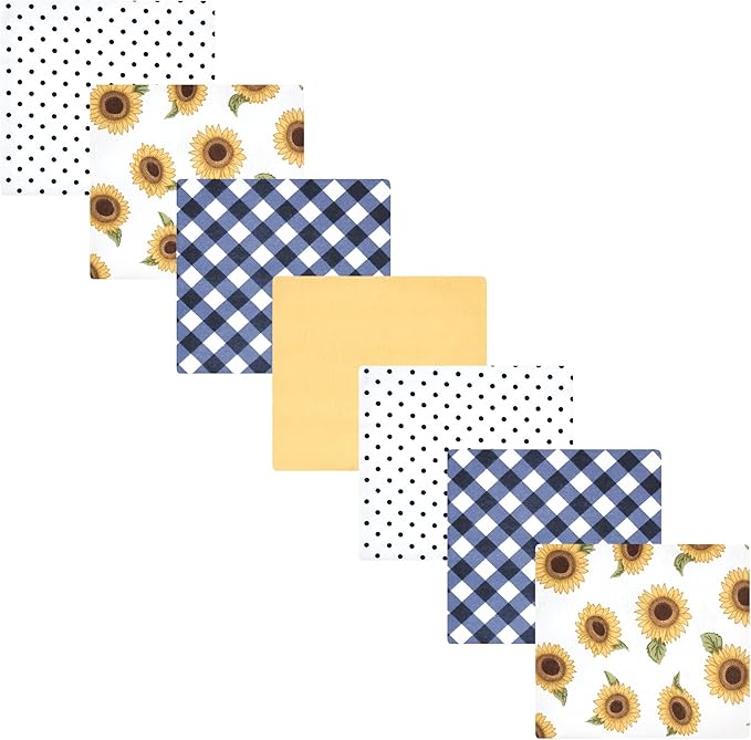 Little Treasure Hudson Baby Cotton Poly Flannel Receiving Blankets Multipack by HudsonBaby