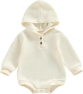 Thorn Tree Newborn Baby Boys Hooded Sweatshirt Long Sleeve Solid Romper Infant by ThornTree