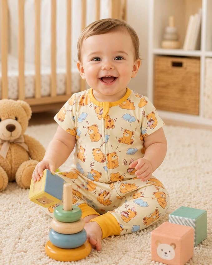 GUISBY Baby Cotton Footless Zipper Pajamas | 100% Cotton Comfort, Easy Zipper - Image 7