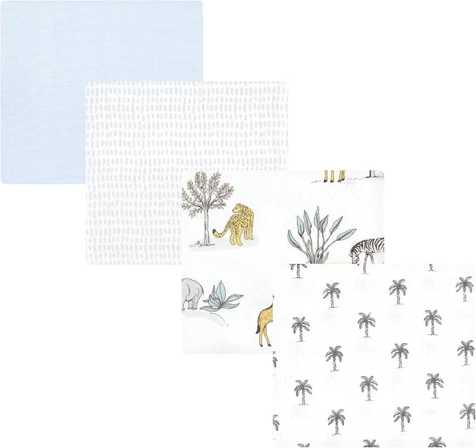 Luvable Friends Little Treasure Flannel Receiving Blankets 4pk by Luvable+Friends