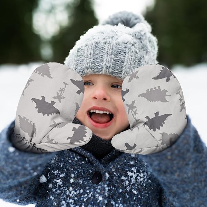 Fleece Lined Mittens for Baby Boys Girls, Baby Toddler Little Kids Winter Warm - Image 6