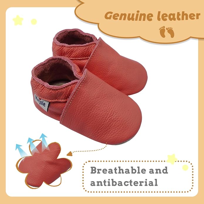Mejale Baby Infant Toddler Shoes Slip-on Soft Sole Leather Moccasins Pre-Walkers - Image 2