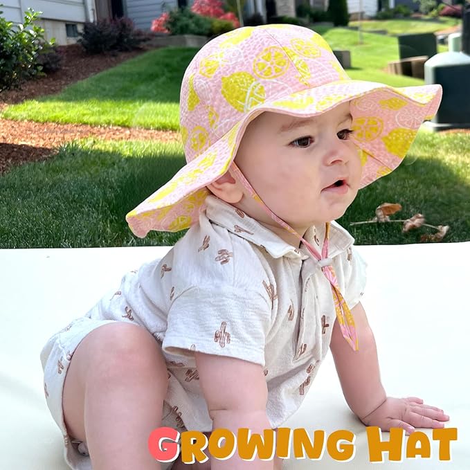 HONGTEYA Baby Sun Hat Wide Brim Adjustable Toddler Beach Bucket Hat | Soft - Image 6