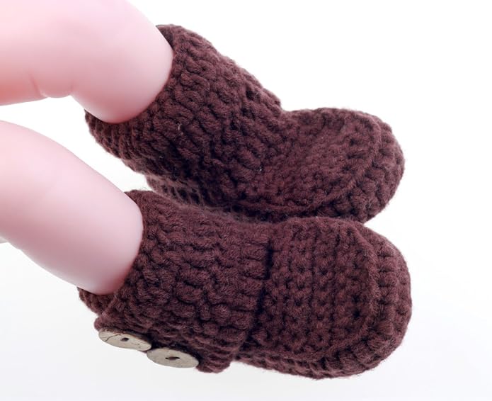 Knit Crochet Baby Booties Newborn Socks Handmade Shoes Deep - Image 3