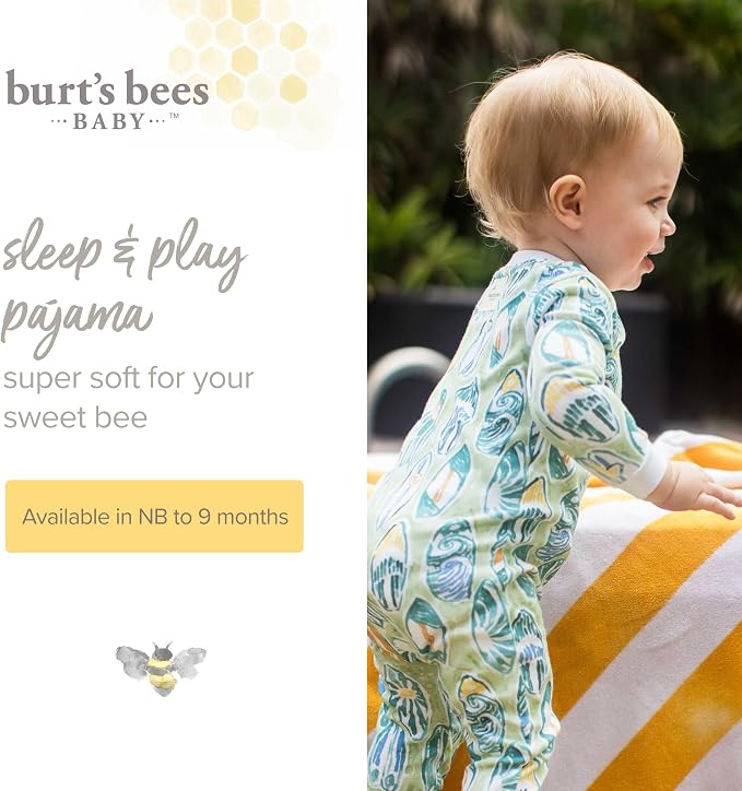 Burt's Bees Baby Unisex Sleep and Play Pajama, Footless One-Piece Zipper PJ | - Image 3