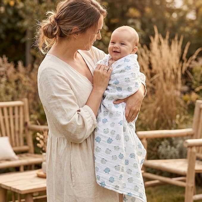 Muslin Swaddle Blankets for Newborn, Cotton Receiving Blanket | 4 Pack 100% - Image 5
