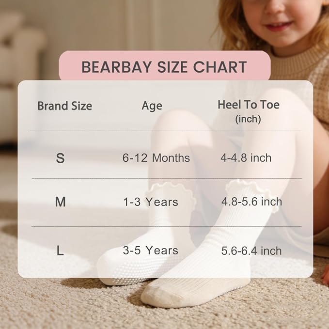 Baby Toddler Essentials Non-Slip Crew Socks - Image 5