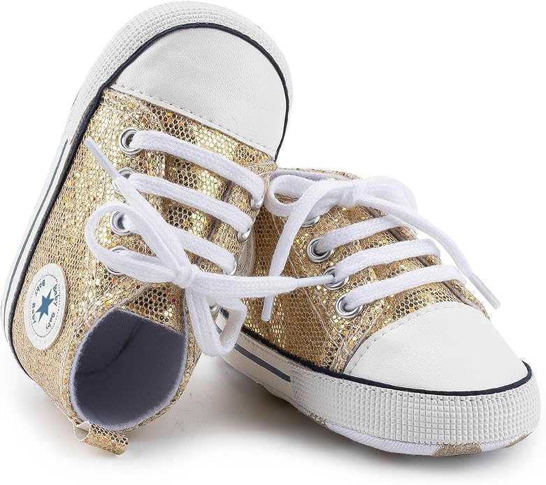 Unisex Baby Girls Boys Canvas High-top Shoes, Newborn Infant Anti-Slip Soft - Image 4