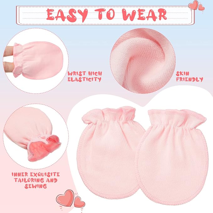 Syhood 9 Pairs Newborn Infant Mittens 0-6 Months - Image 4