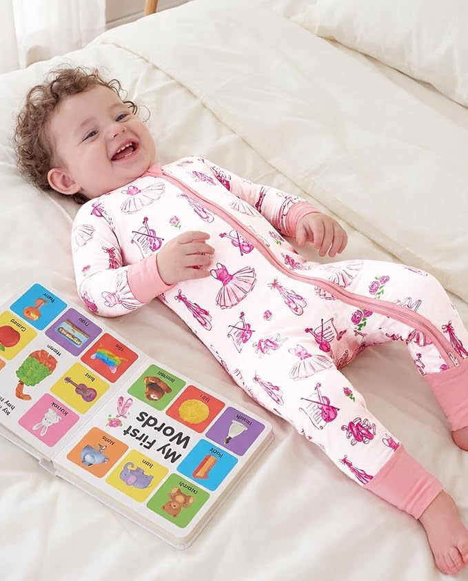 babee Reshinee Viscose Derived from Bamboo Baby Footie Pajamas Convertible - Image 7
