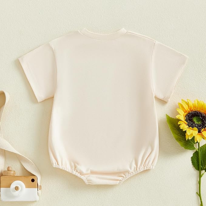 Newborn Baby Boy Girl Summer Clothes Funny Print Sweatshirt Romper Oversized - Image 8