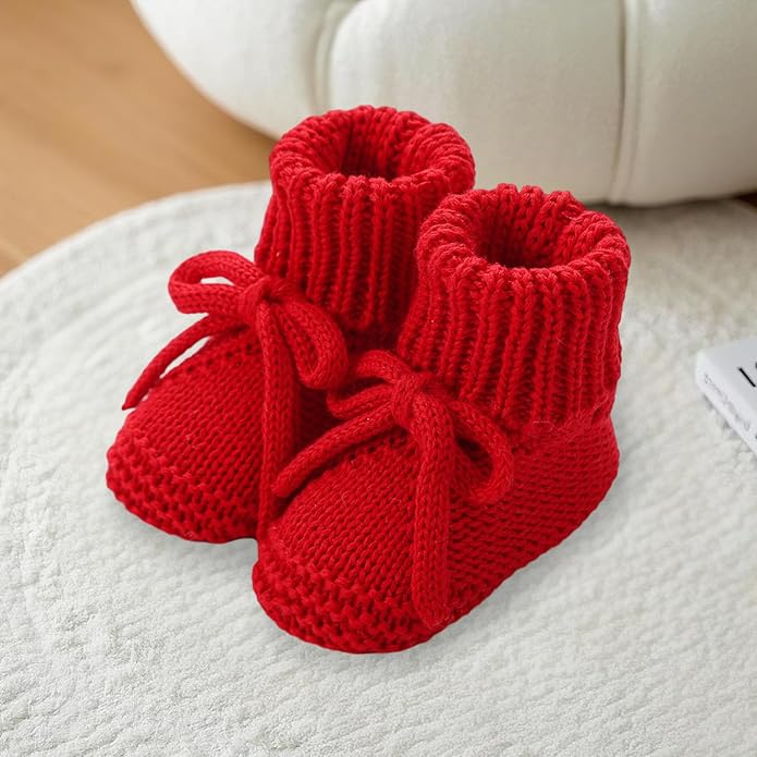 DSORVICD Newborn Baby Boys Girls Knitted Booties Soft Sole Shoes Socks - Image 3