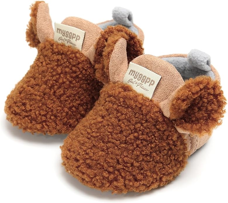 Baby Boys Girls Cotton Booties Non Skid Soft Sock Boots Infant Slippers Newborn by AKINGIO