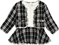 Toddler Kids Baby Girls Plaid Skirt Set Cardigan Jacket Coat + Tutu Dress Set by BOIZONTY