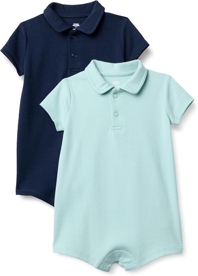 Amazon Essentials x Sofia Grainge Baby Boys' Short Sleeve Cotton Romper by AmazonEssentials