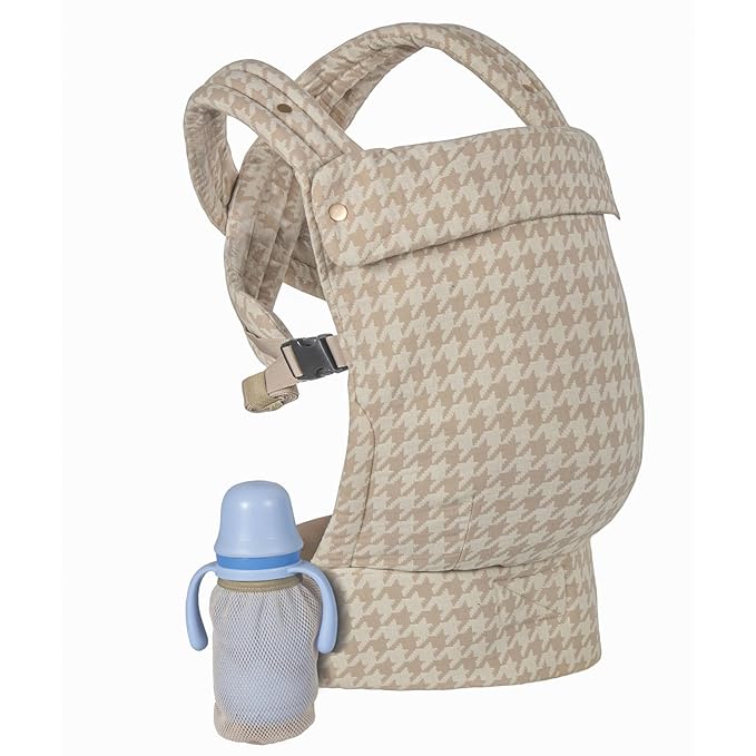 Baby Carrier for Newborns to Toddlers, 2025 Upgraded Houndstooth Adjustable Soft Cotton Linen Carrier, 4-in -1 Lightweight Front and Back Ergonomic Baby Holder Carrier