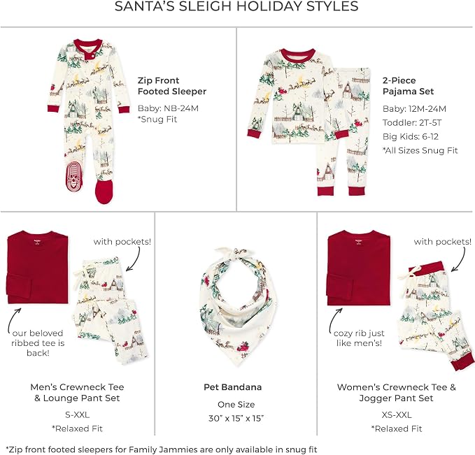 Burt's Bees Baby Matching Family Jammies, Organic Cotton, Holiday Pajamas - Image 2