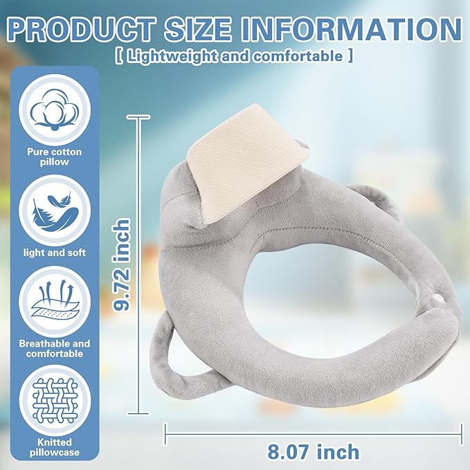 2 Pack Bottle Holder Pillow, Feeding Support Pillow for Mom Easier Nursing, Ergonomic Bottle Feeding Holder, Sore Arm & Wrist Relief (Grey)