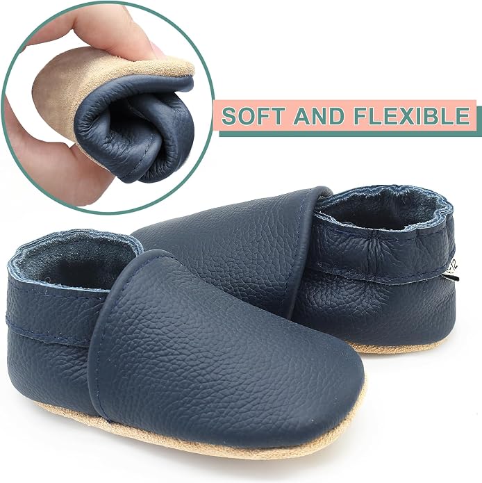 Genuine Leather Baby Booties Soft Sole Toddler Walking Shoes - Image 5