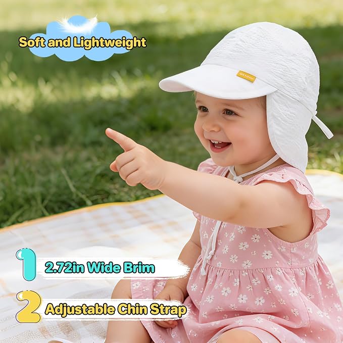 UPF50+ Baby Toddler Sun Hat - Image 4