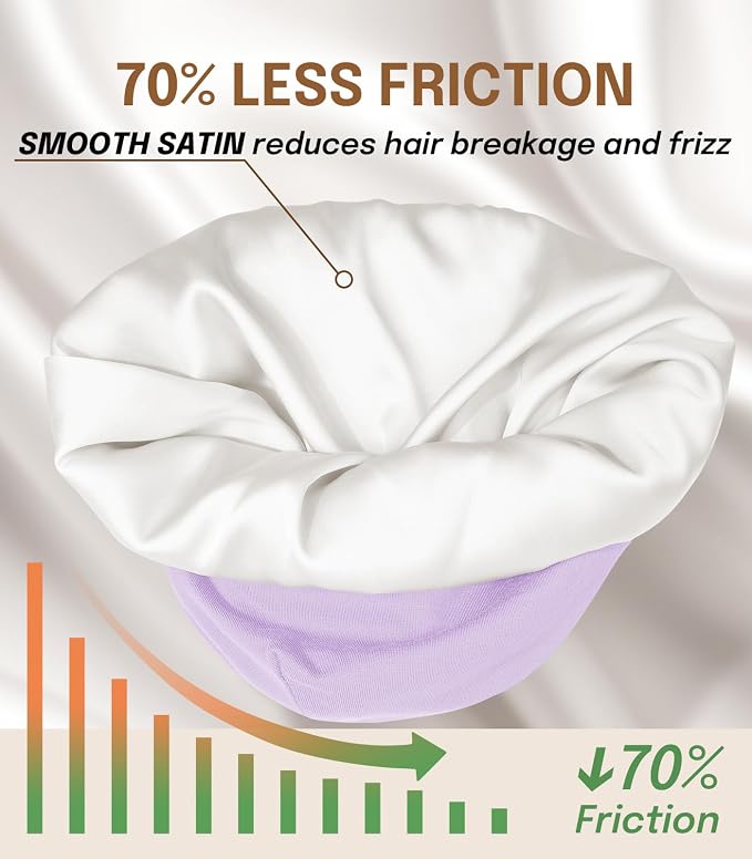 Fittia Baby Bonnet for 0-6 Months, Silky Satin Bonnet for Sleeping, Smooth for - Image 4