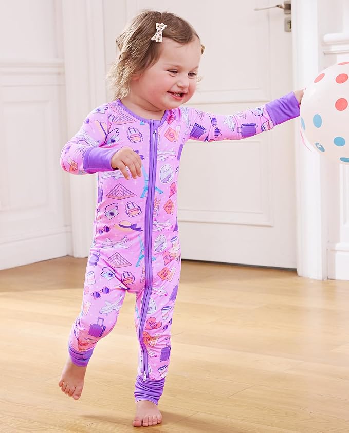 babee Reshinee Viscose derived from bamboo Baby Pajamas Convertible Footie - Image 4