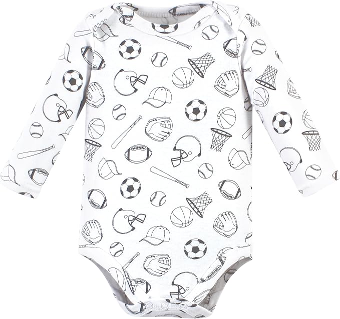Hudson Baby baby-boys Cotton Long-sleeve Bodysuits 5-pack - Image 4