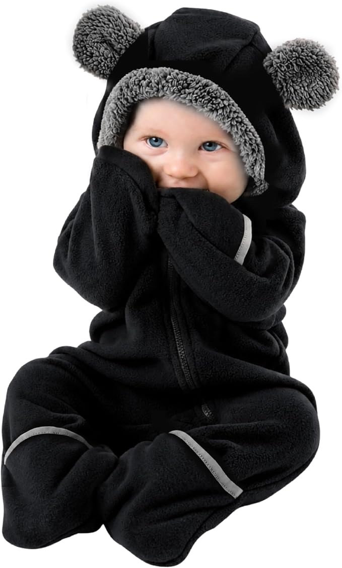 Cuddle Club Fleece Baby Bunting Bodysuit Hoodie, Newborn by CuddleClub