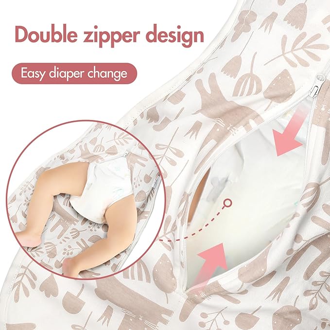 ANYEDDE 2-Pack Baby Swaddle Sleep Bag, Arms Up Swaddle 6-9 Month - Image 5