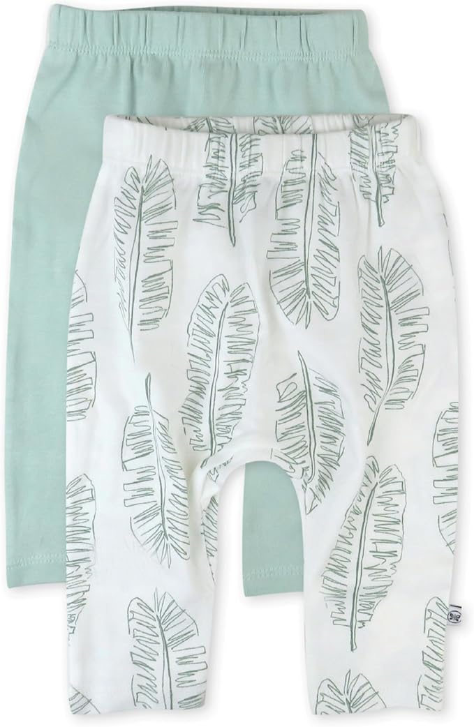 HonestBaby Unisex-Baby Multipack Harem Pants Roomy Fit Pull on Bottoms 100% by HonestBaby