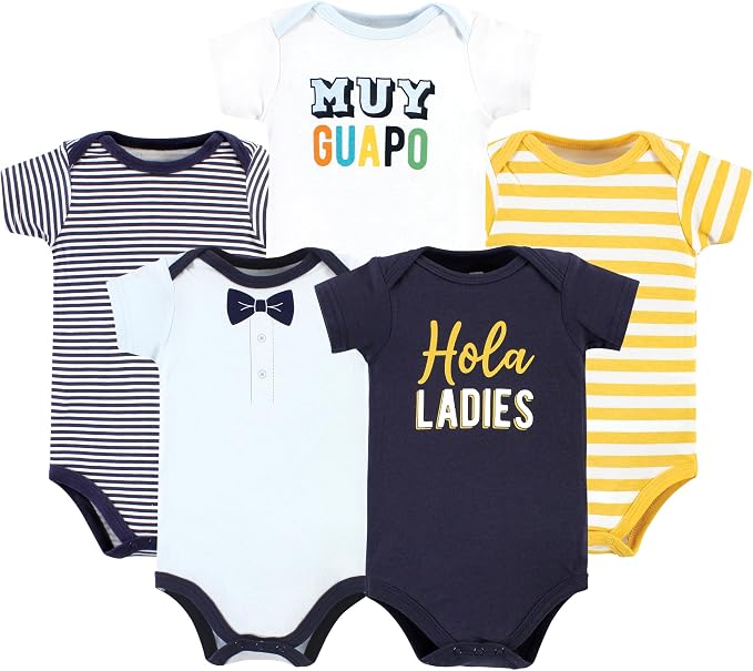 Hudson Baby Unisex Baby Cotton Bodysuits 5-pack by HudsonBaby
