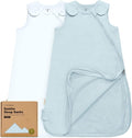 2-Pack Organic Baby Sleep Sacks, 100% Cotton 0.5TOG by KeaBabies
