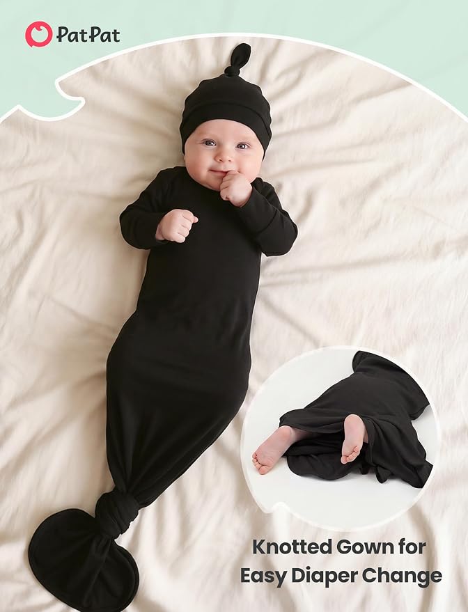 PATPAT Baby Sleeper Gown with Hat - Image 4