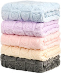 5 Pcs Baby Blanket Heart Checkered Ultra Soft Gift-Ready Plush by Unknown