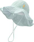 HONGTEYA Baby Sun Hat Wide Brim Adjustable Toddler Beach Bucket Hat | Soft by HONGTEYA