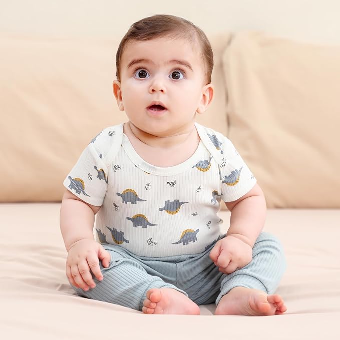 BIGBIGKISS Baby Bodysuit and Pant Set 10Pcs Baby Boy Girl Clothes Outfits | - Image 2