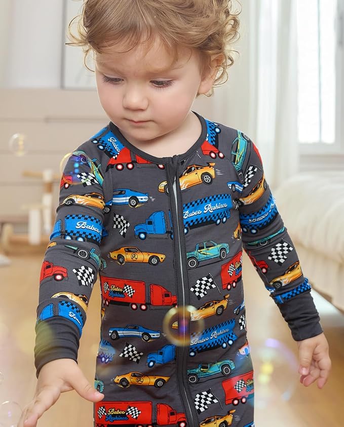 babee Reshinee Bamboo Viscose Baby Footie Pajama, Zipper Sleeper Boys Girls - Image 2
