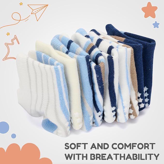 BACSAC Baby Boys Girls Socks Non Slip Breathable Comfort Toddler Infant Ankle - Image 7