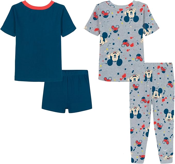 Disney Boys' 4-Piece Snug-fit Cotton Matching Comfortable Pajama Set, Soft & - Image 5