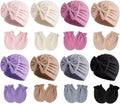 Newborn Baby Girl Hats Mittens Set Cotton by MKYSZLTSOCKS-EnjoyComfort