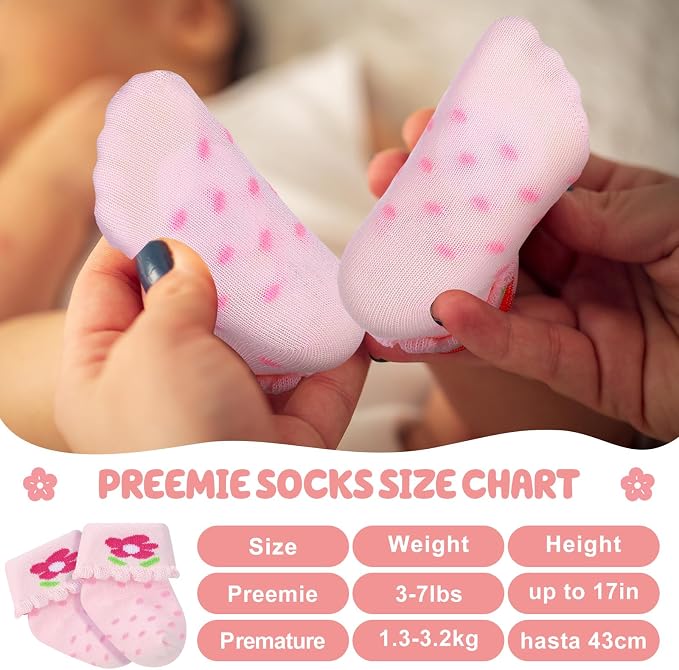 Toulite 12 Pair Preemie Newborn Baby Socks - Image 2